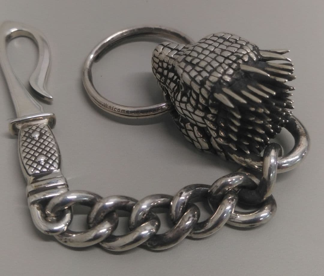 ドロヘドロ カイマン キーチェーン 入手困難 シルバーアクセサリー 大ダーク