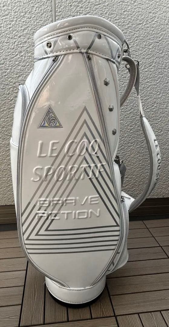 LE COQ SPORTIF エナメルキャディバッグ ホワイト