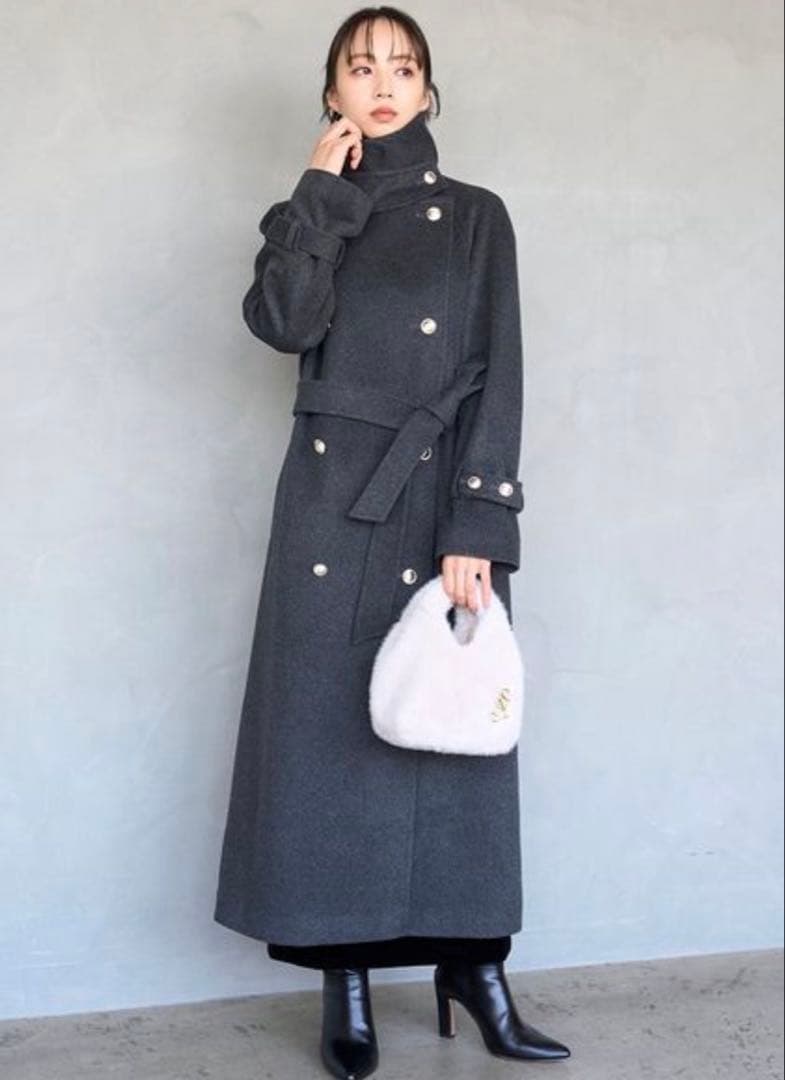 【新品タグ】スナイデル　ウールカシミヤスタンドカラーコートSWFC255037