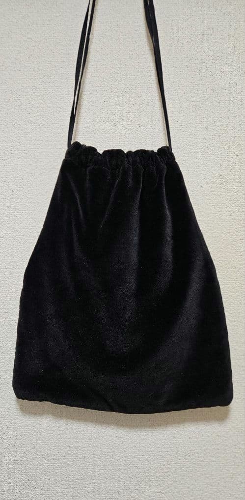 KHADI & CO ベロア刺繍バッグ/ロータス