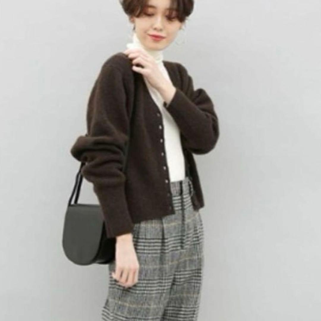 美品 ADAM ET ROPE ヤク ウール 2WAYカーディガン ブラック 黒