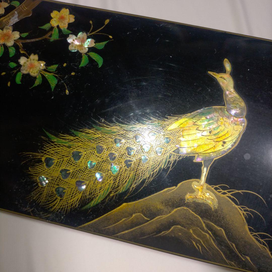 孔雀デザインのオルゴール アクセサリーボックス