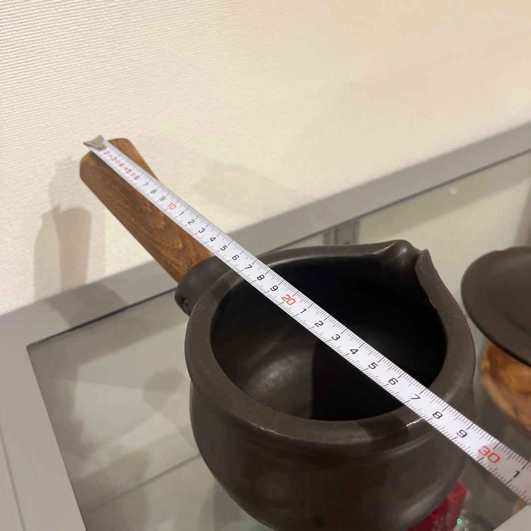 レア　大きいサイズ　馬場勝文　ミルクパン　耐熱土鍋　大　黒　蓋付き