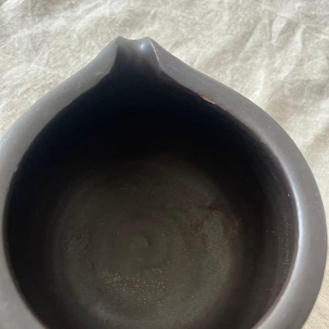 レア　大きいサイズ　馬場勝文　ミルクパン　耐熱土鍋　大　黒　蓋付き