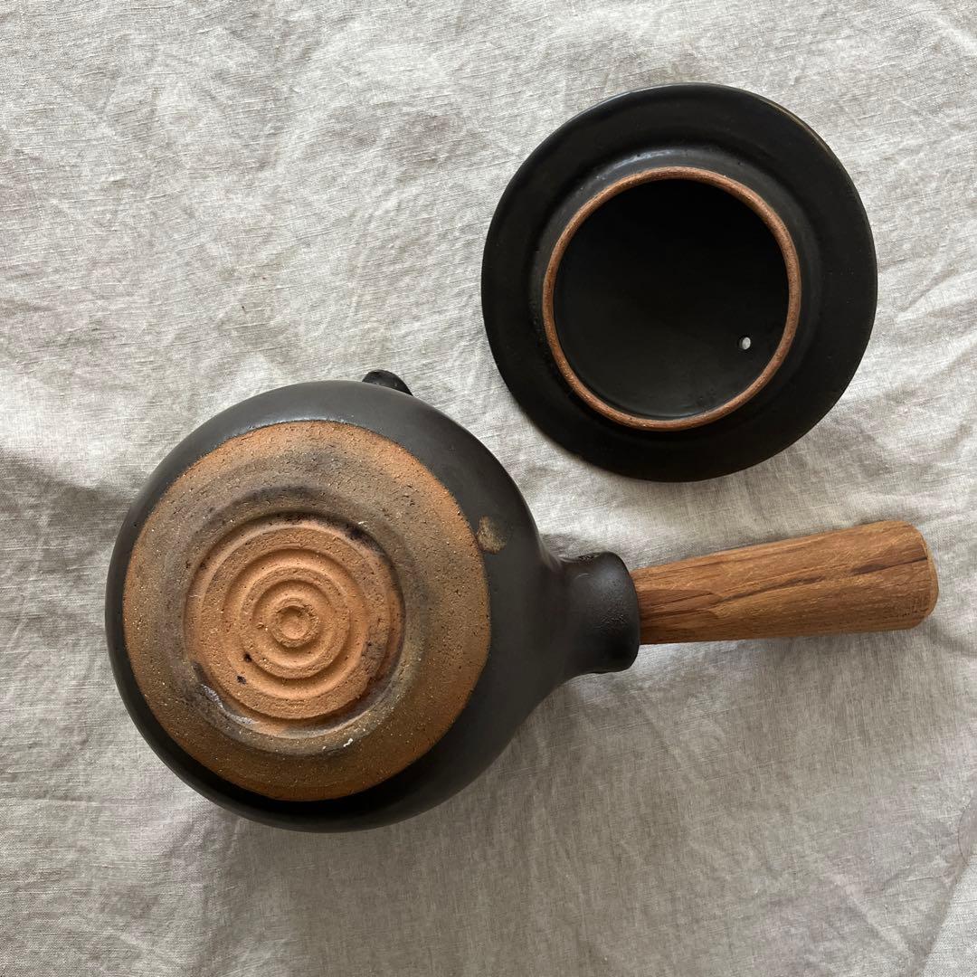 レア　大きいサイズ　馬場勝文　ミルクパン　耐熱土鍋　大　黒　蓋付き