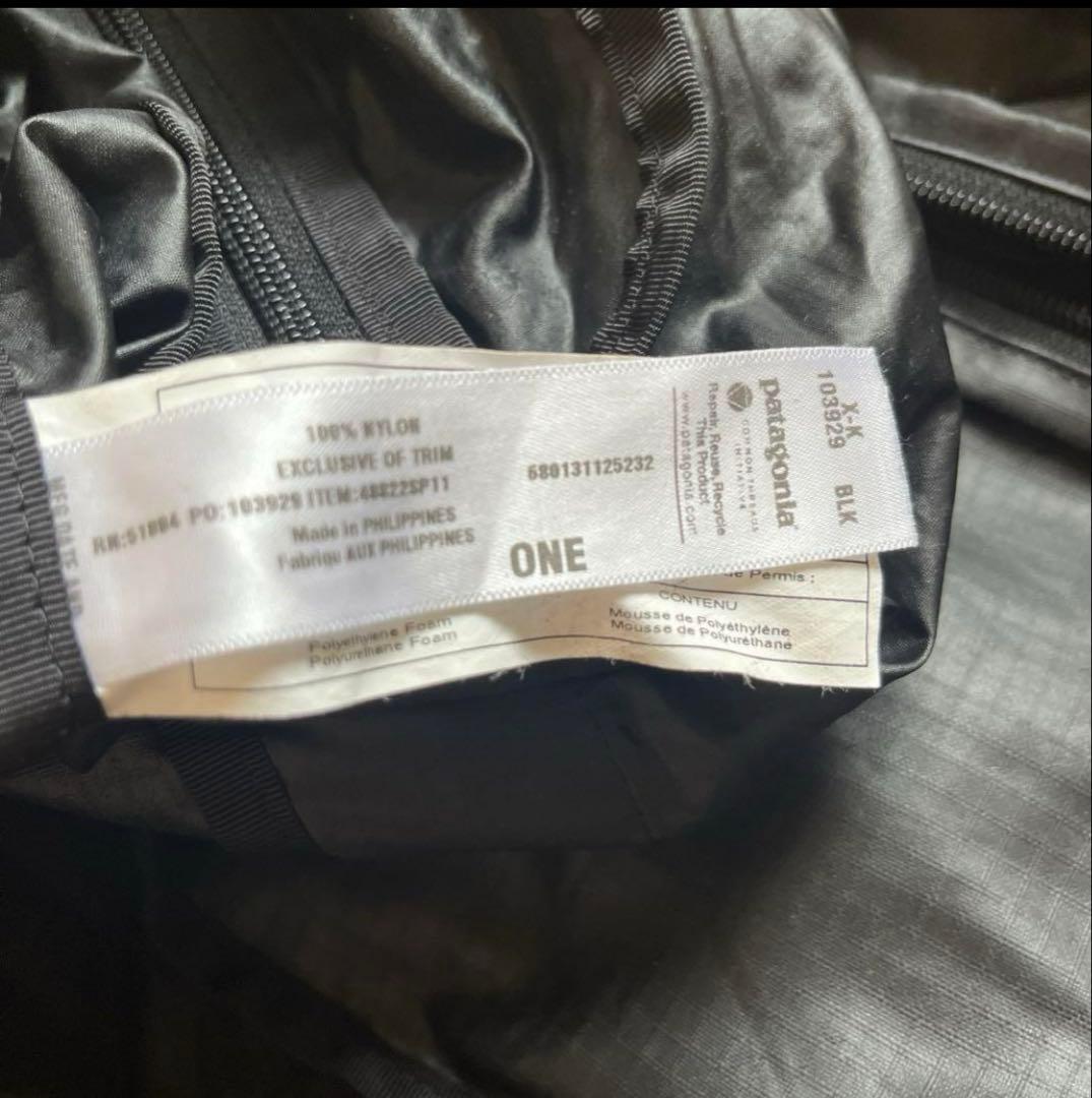 廃盤品　パタゴニア　ライトウェイト　トラベル　ダッフル　黒　旅行　パッカブル