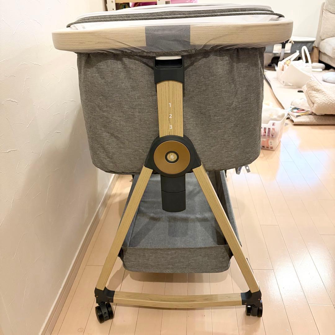 未使用美品　HZDMJ ベビーベッド 折りたたみ　グレー