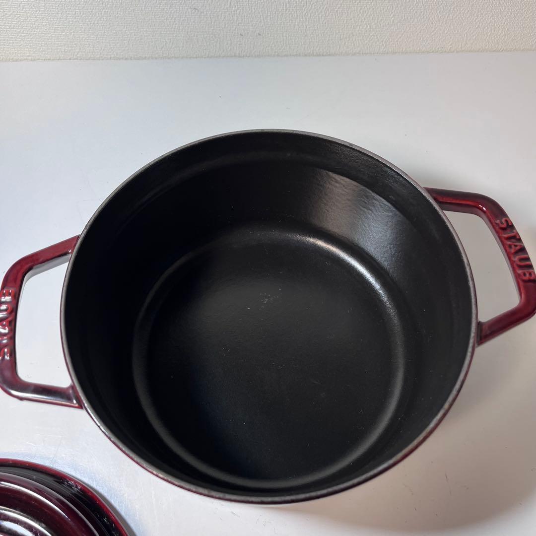 ストウブ ピコ・ココット ラウンド 22cm グレナディンレッド ホーロー