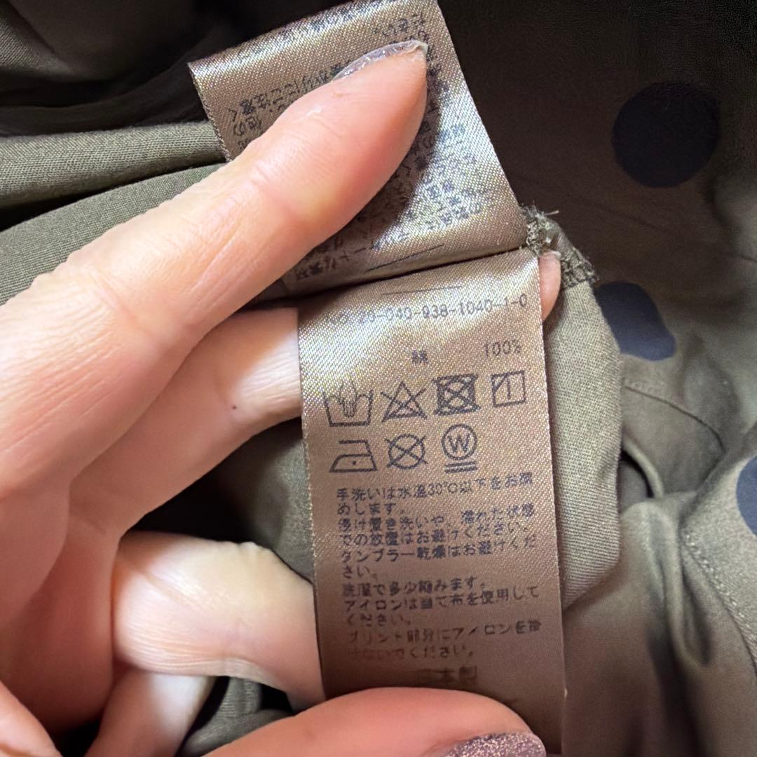 VERMEIL par ienaドットプリントウエストシェイプワンピース