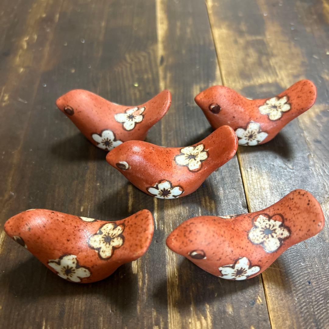 ハト　テラコッタ　箸置き　5個セット　北欧風　他3点おまとめ