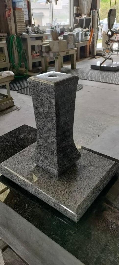 庵治石　一輪挿し④　香川県国内産　インテリア