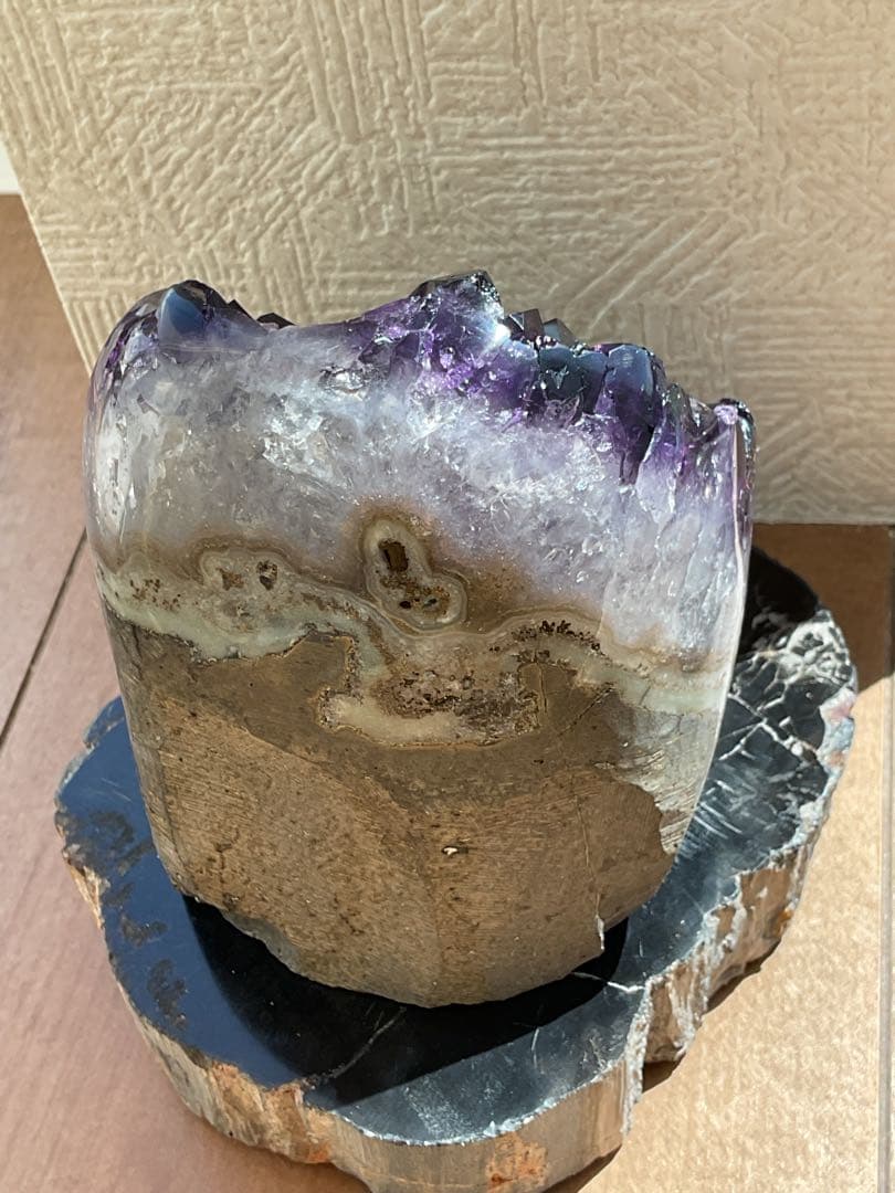 ウルグアイ産　 アメジストクラスター 置物　830g