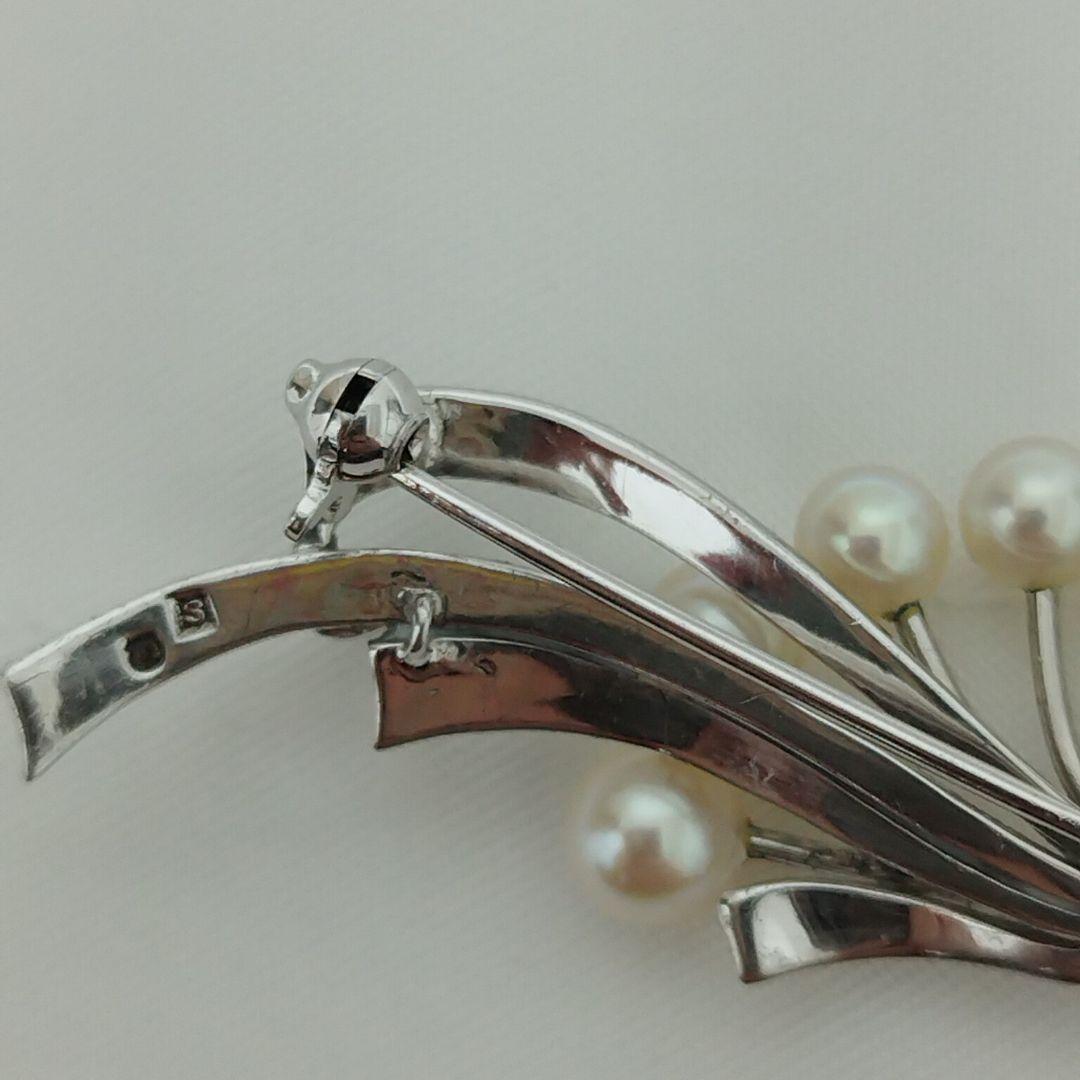 MIKIMOTO ミキモト パール ブローチ シルバー フォーマル アクセサリー