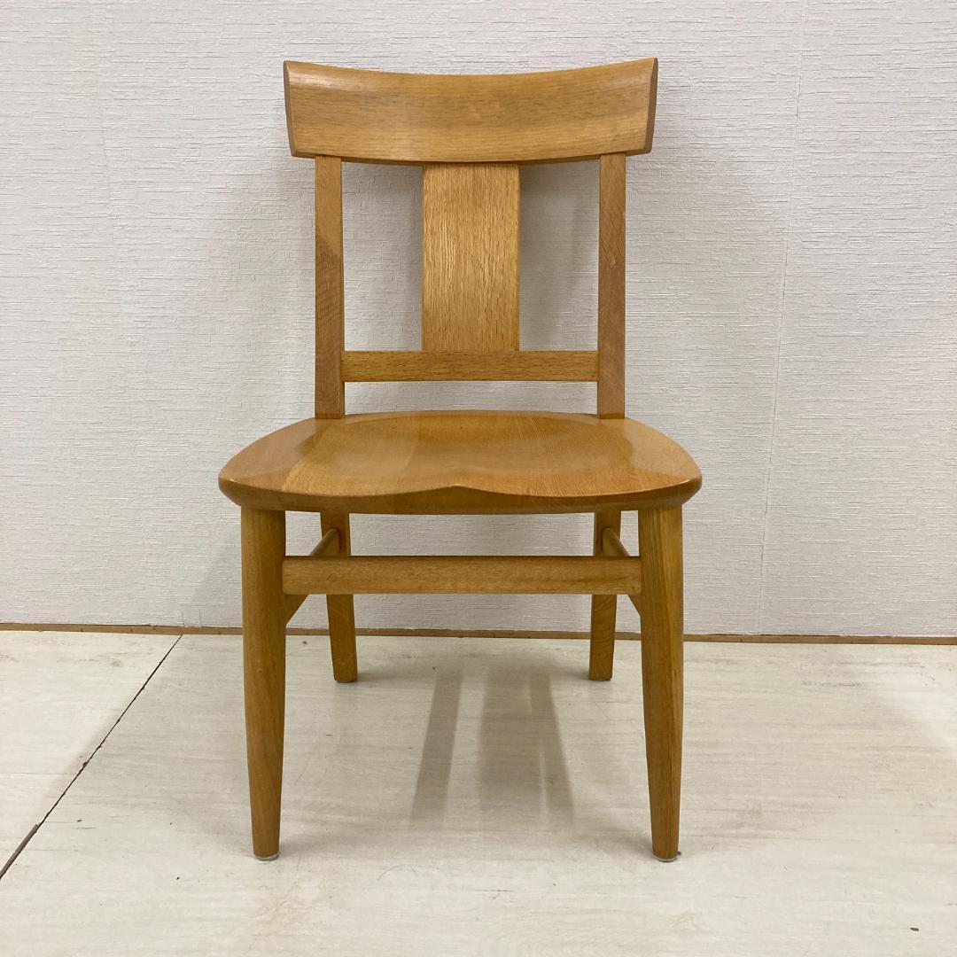 【柏木工】ナラ無垢材　ダイニングチェア 椅子　楢材