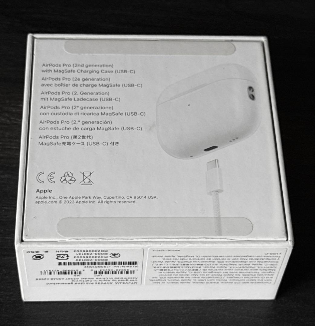 正常動作確認済み　AirPods Pro 第2世代 USB-C MTJV3J/A