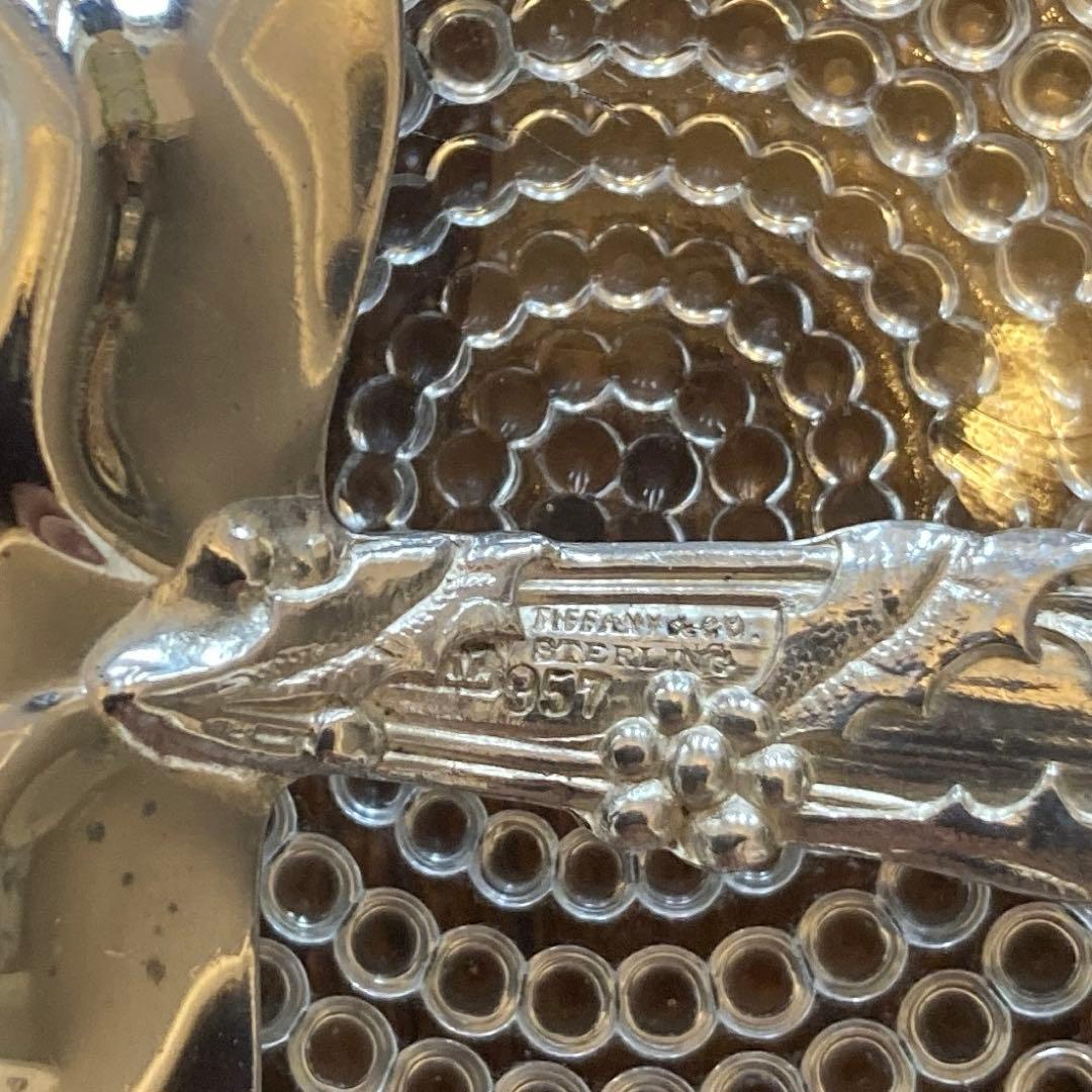 Tiffany 純銀　ティーキャディー スプーン　Holly