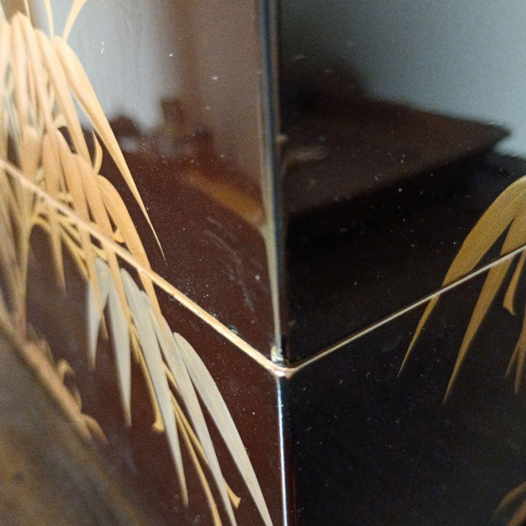 竹のデザイン重箱 漆器