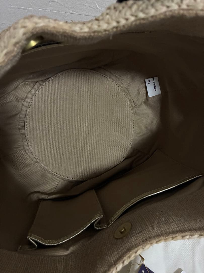 ヴィオラドーロ カゴバッグ サンドロ ラフィアテープハンドルトート