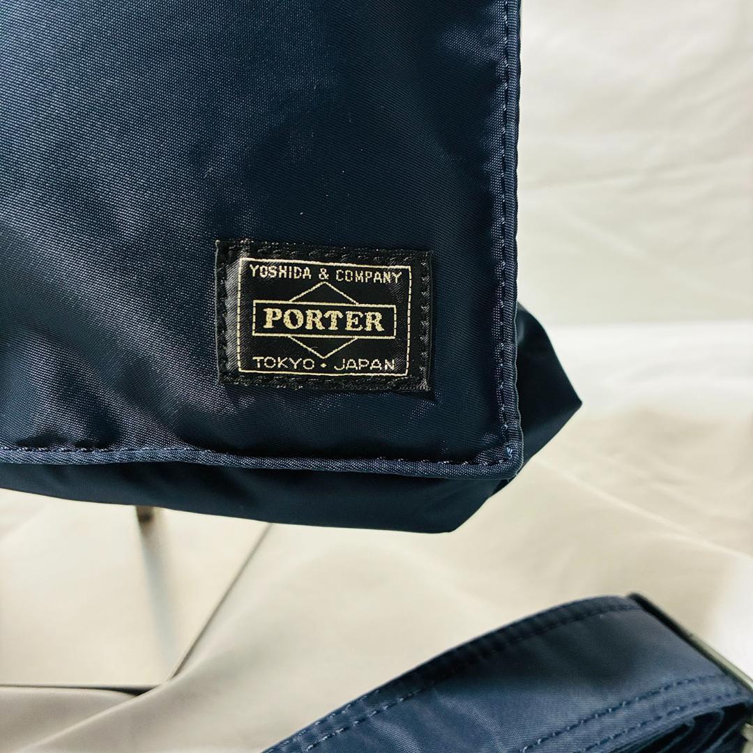 極美品！ ポーター タンカーショート ヘルメットバッグ アイアンブル 2WAY