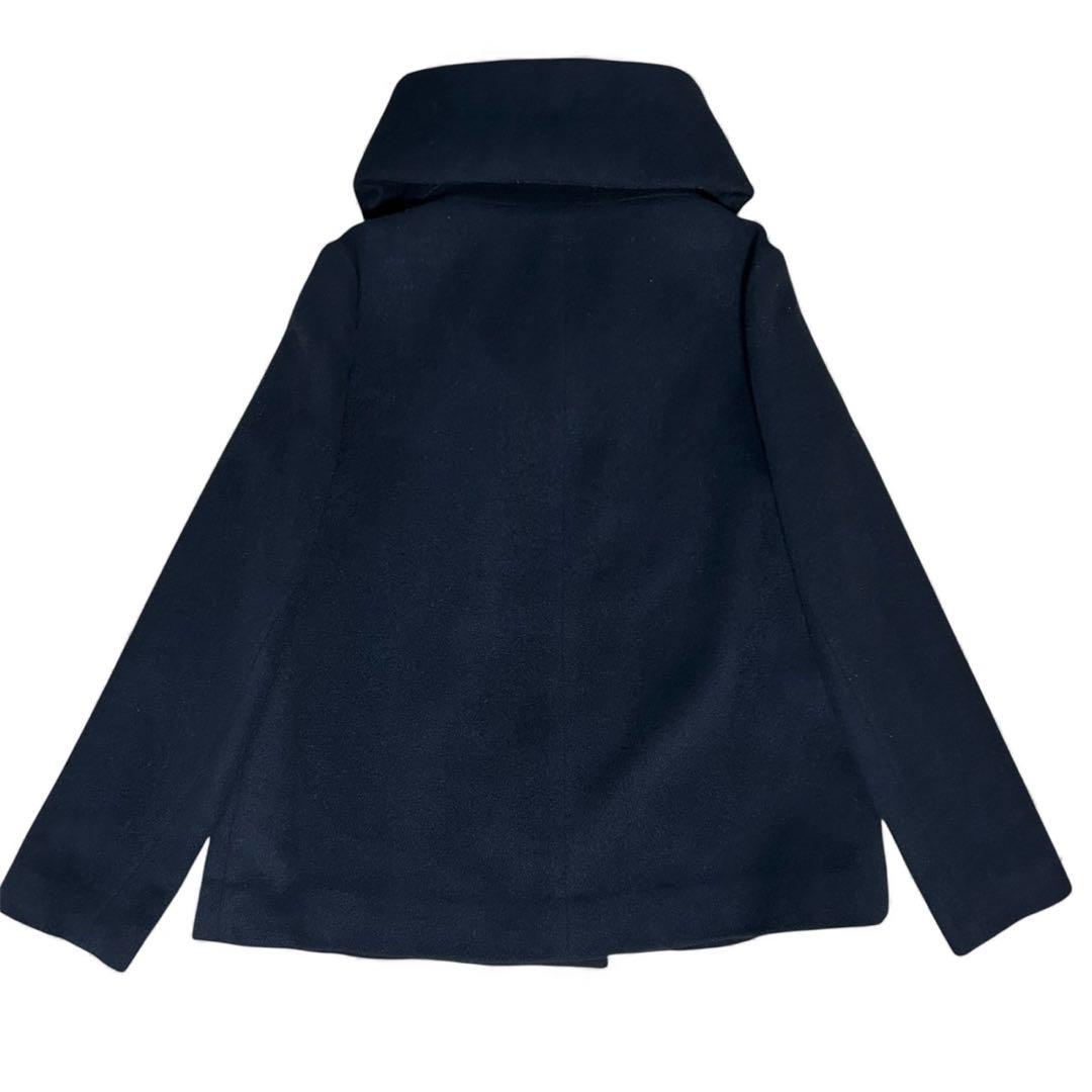 美品　アナイ　アンゴラ混　ボリュームショールカラー　シャルムショートコート　黒