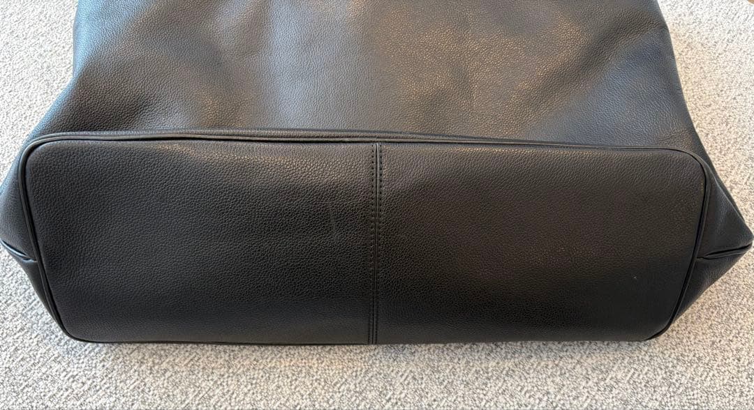 COACH コーチ ブラック レザートートバッグ F68944 新品ストラップ付