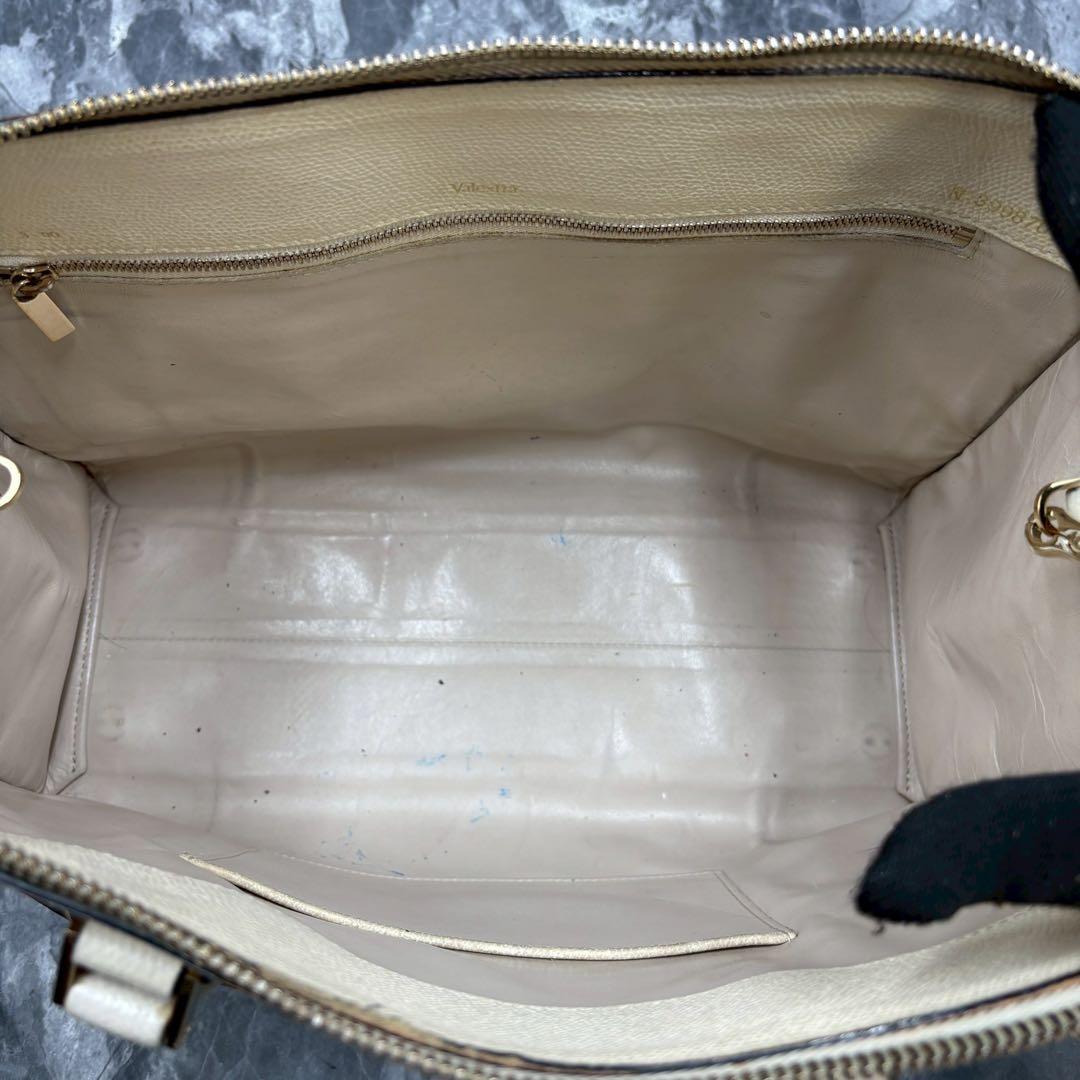 希少✨ヴァレクストラ バビラ 2way ショルダーバッグ レザー クリーム色