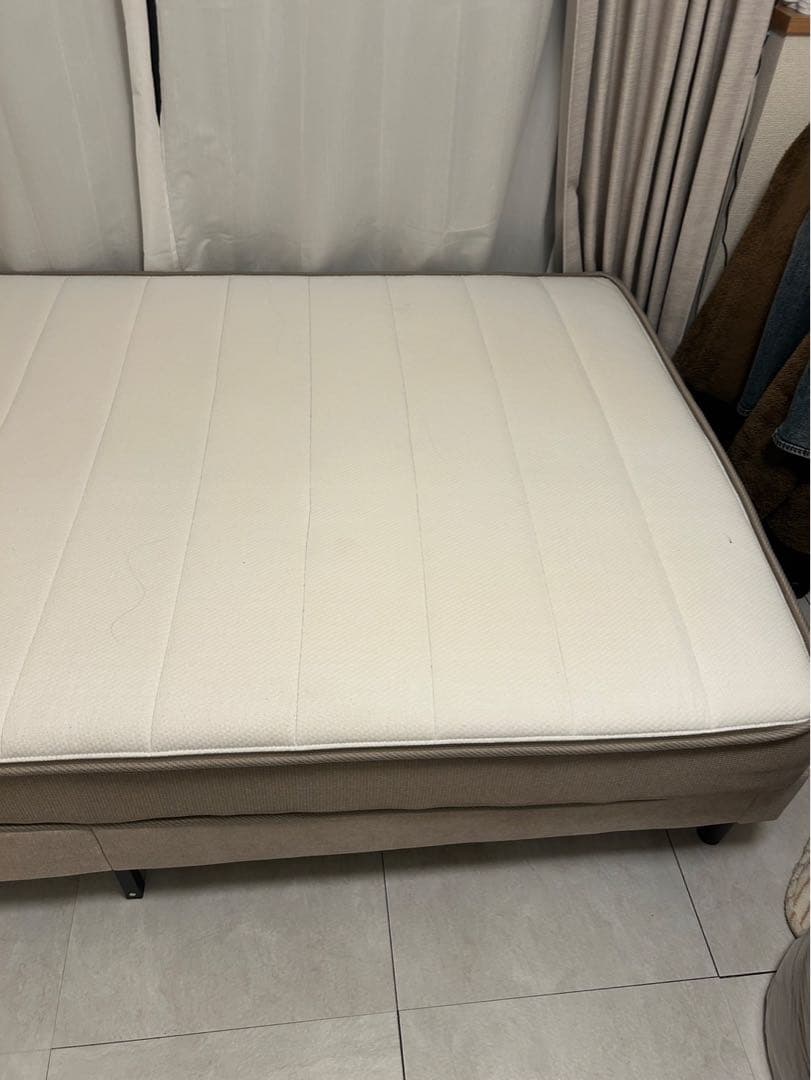 LOWYA ファブリックベッドフレーム Nスリープマットレス　セミダブル　セット