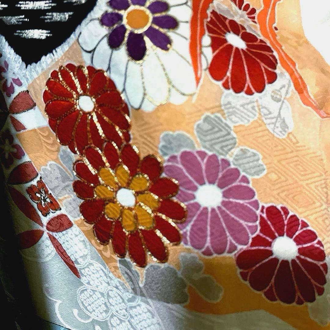 振袖フルセット　絞り　手描き友禅　手刺繍　吉祥文様　鳳凰　成人式振袖　振袖