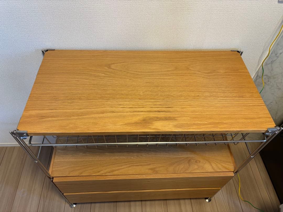 無印良品 ステンレスユニットシェルフ オーク材 ワイド 小