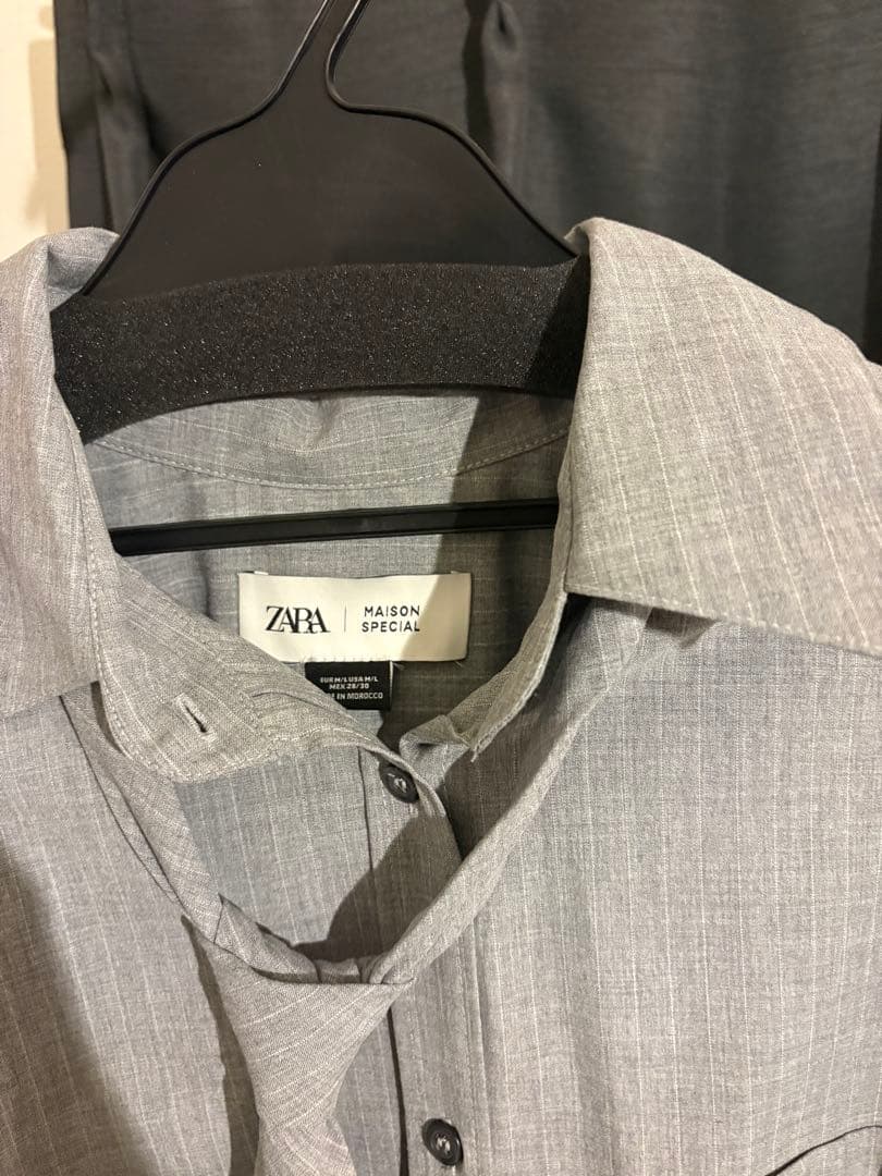 ドローストリングつきストライプシャツ ZARA×MAISON SPECIAL