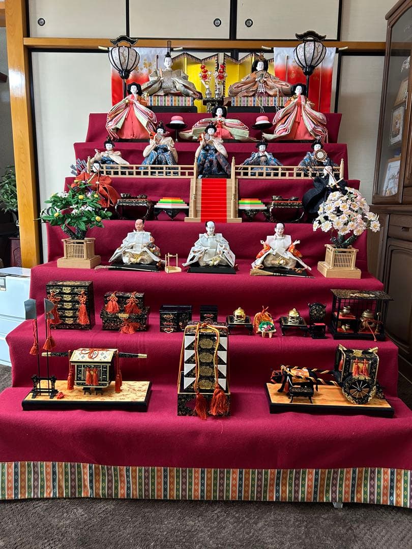 【美品】七段式雛人形飾り