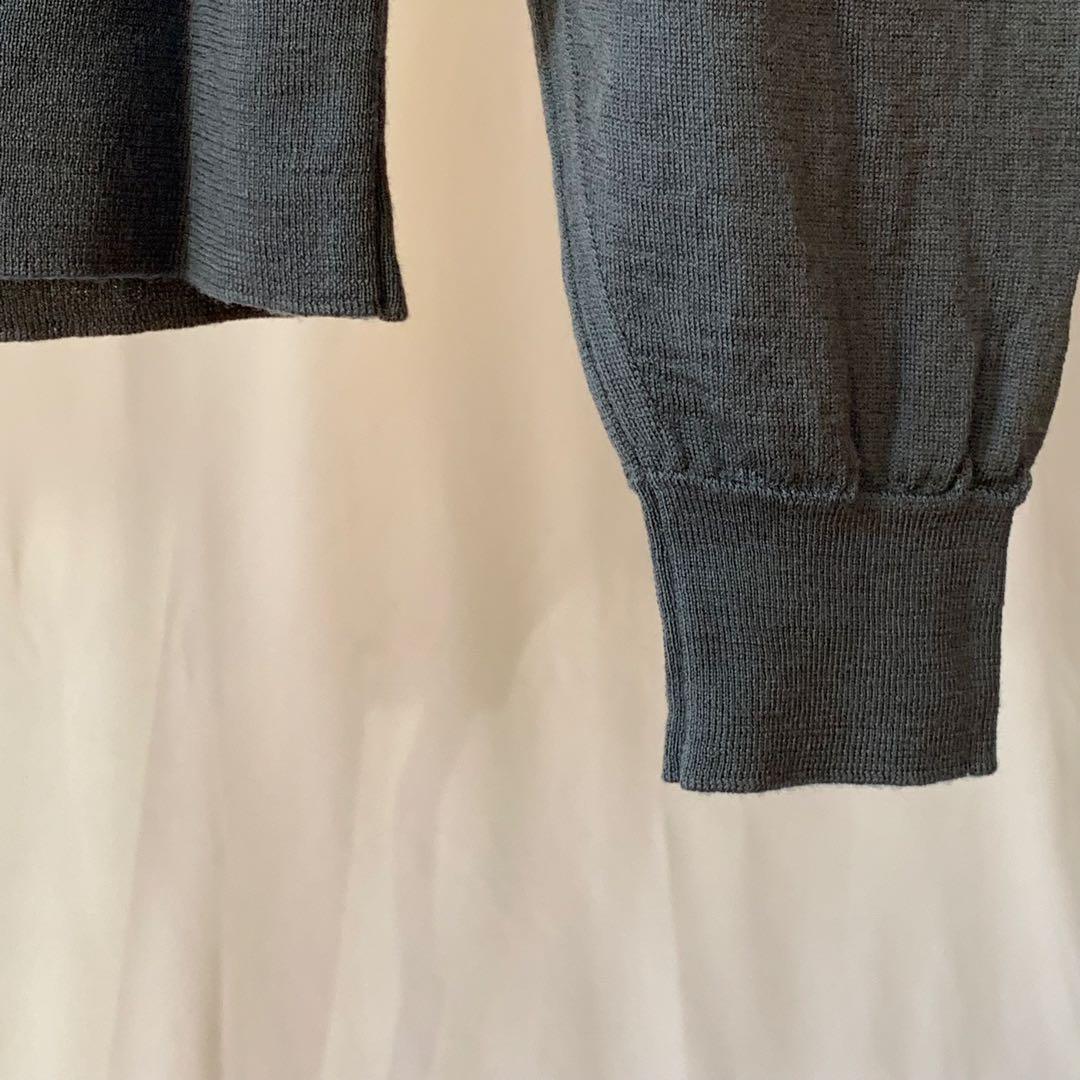 ジョンスメドレー JOHN SMEDLEY ニットポロ グレー