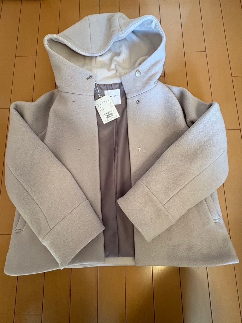 human woman アウター　コート ファインウールダブルモッサ　Sサイズ