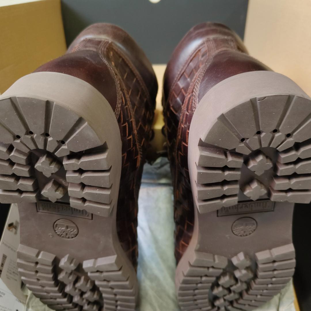 ティンバーランド 6インチプレミアムブーツ 編み込み ブラウン 26cm