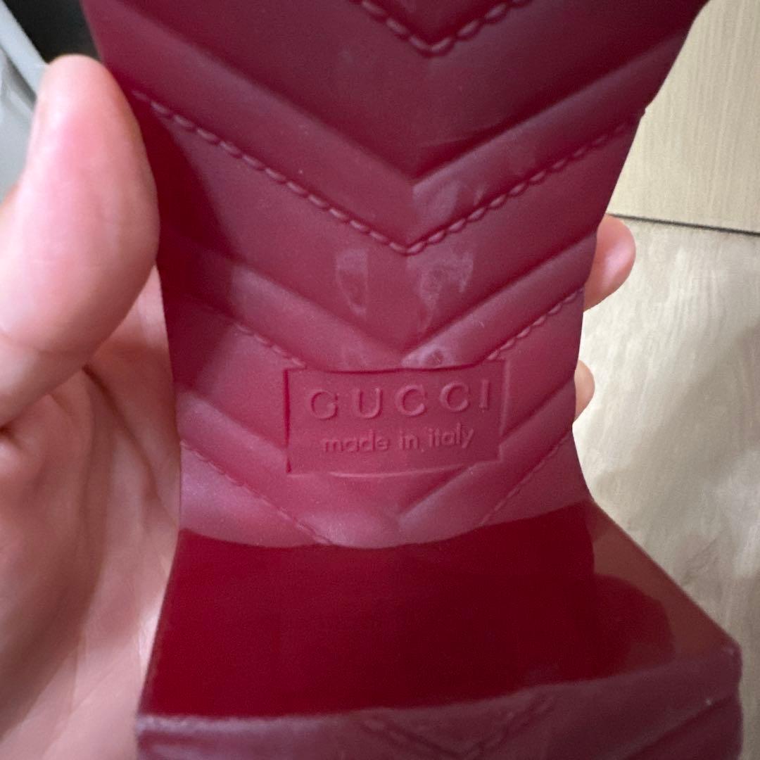 GUCCIラバーサンダル 37 レッド