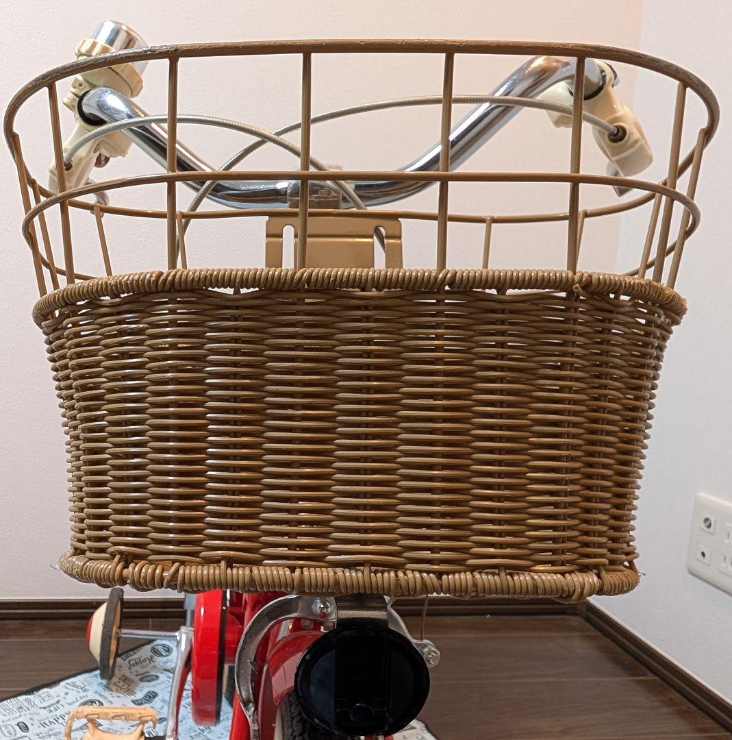 引き取り限定　HACCHI 子供用自転車 赤 かご付き
