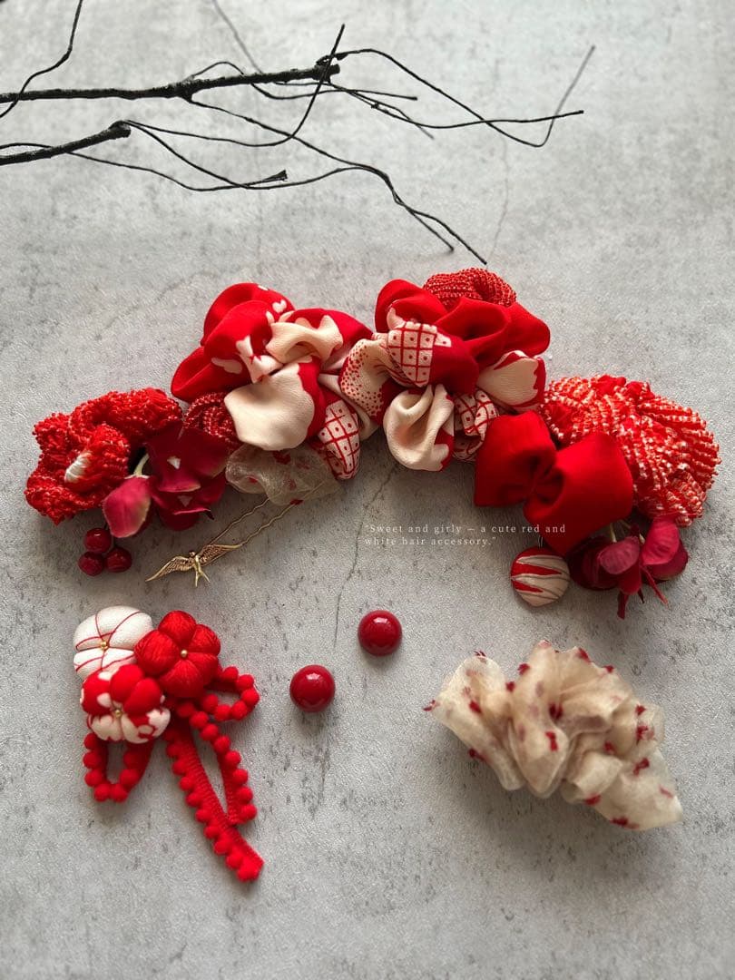 り*様 七五三　七五三髪飾り　ヘッドドレス　着物髪飾り　リメイク髪飾り　031