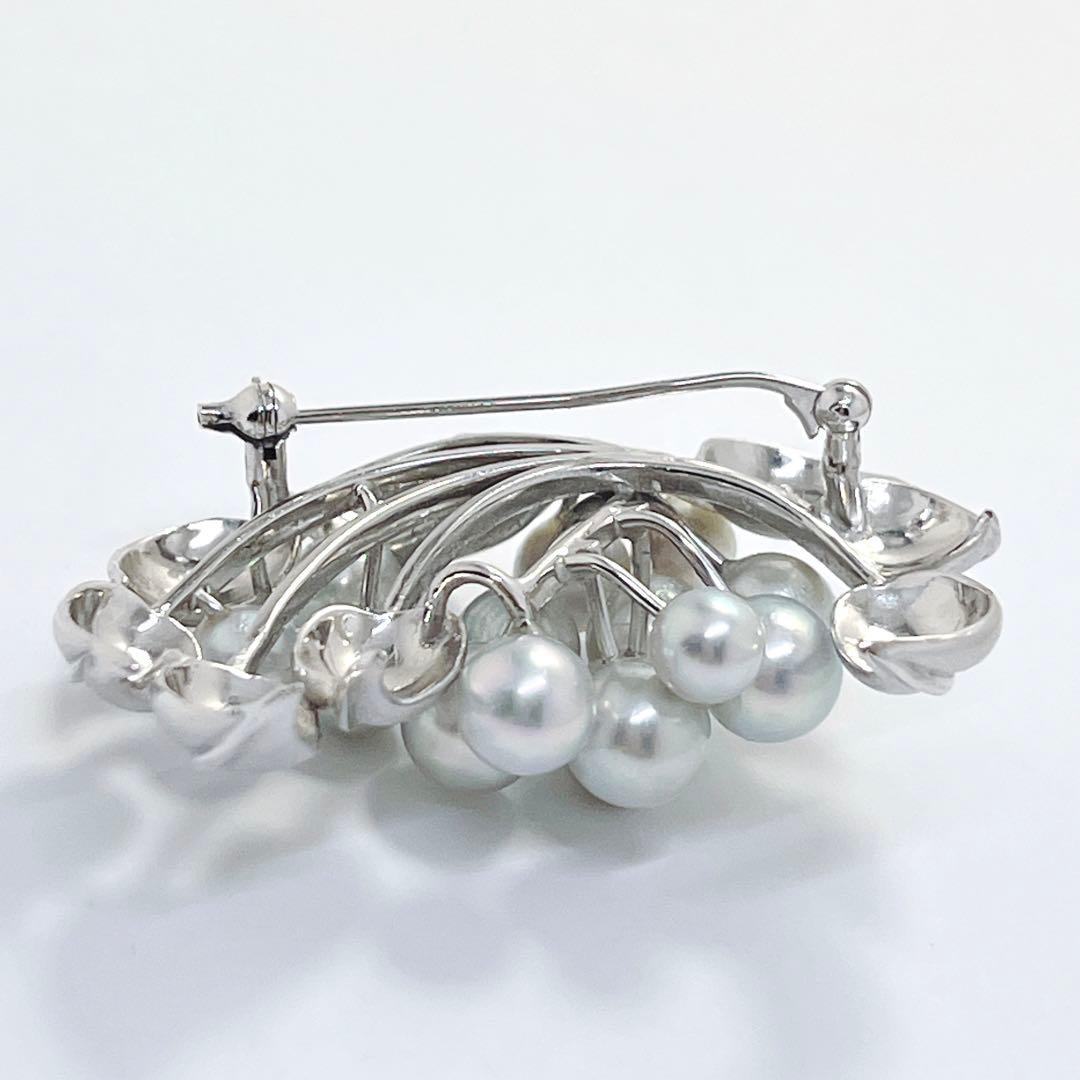 美品✨田崎真珠　TASAKI タサキ ブルーパール　ブローチ　コサージュ