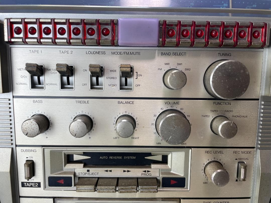 80年代 CONION C-100F レトロラジカセ シルバー