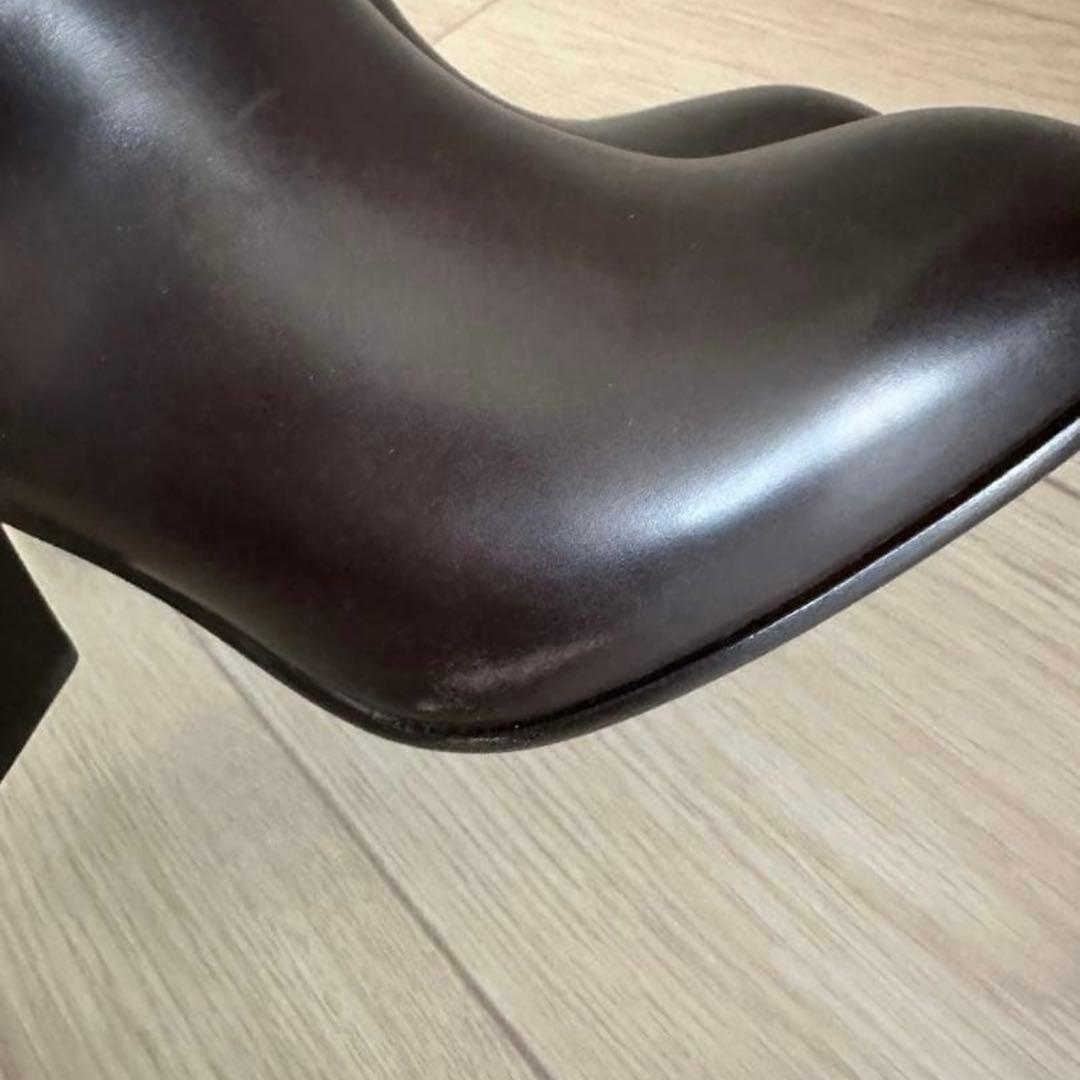 SARTORE ベルテッドダークブラウン ロングブーツ サイズ37 ほぼ未使用品
