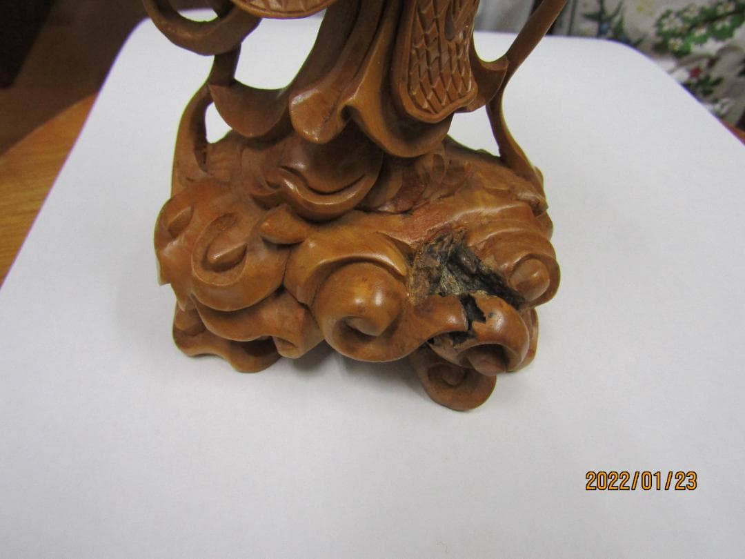 一刀彫　天女像
