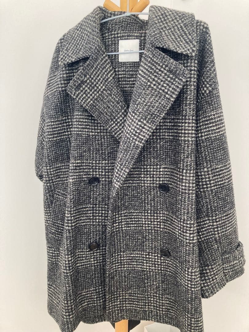 Spick & Span Wスライバーチェックハーフコート38
