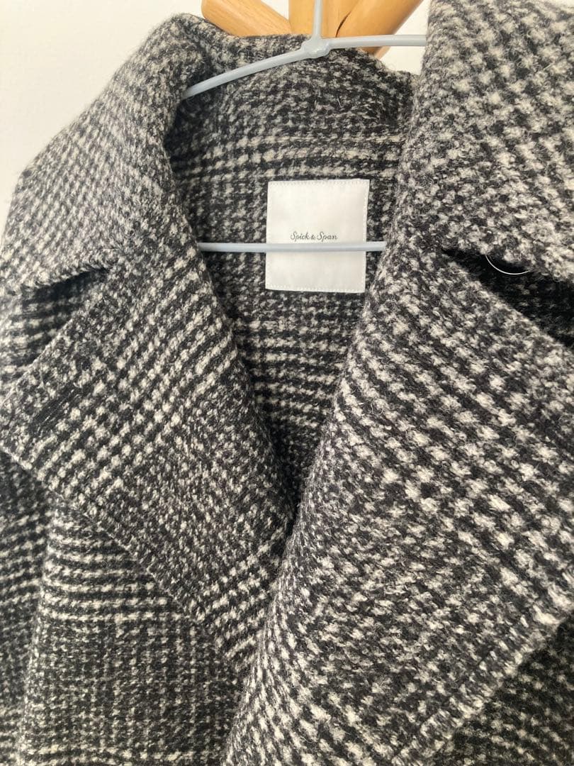 Spick & Span Wスライバーチェックハーフコート38