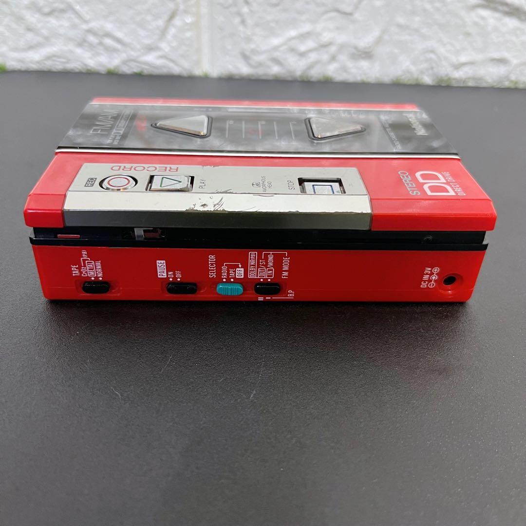 昭和レトロ 入手困難 ナショナル RX-S41 レッド カセットレコーダー 現状