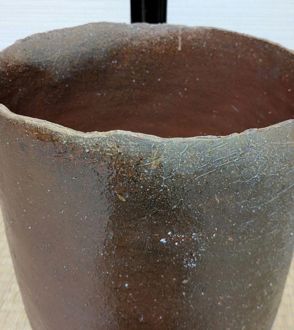 備前焼 メダカ鉢 大型花器 花生 水瓶 水甕 水槽 花瓶 花入 フラワーベース