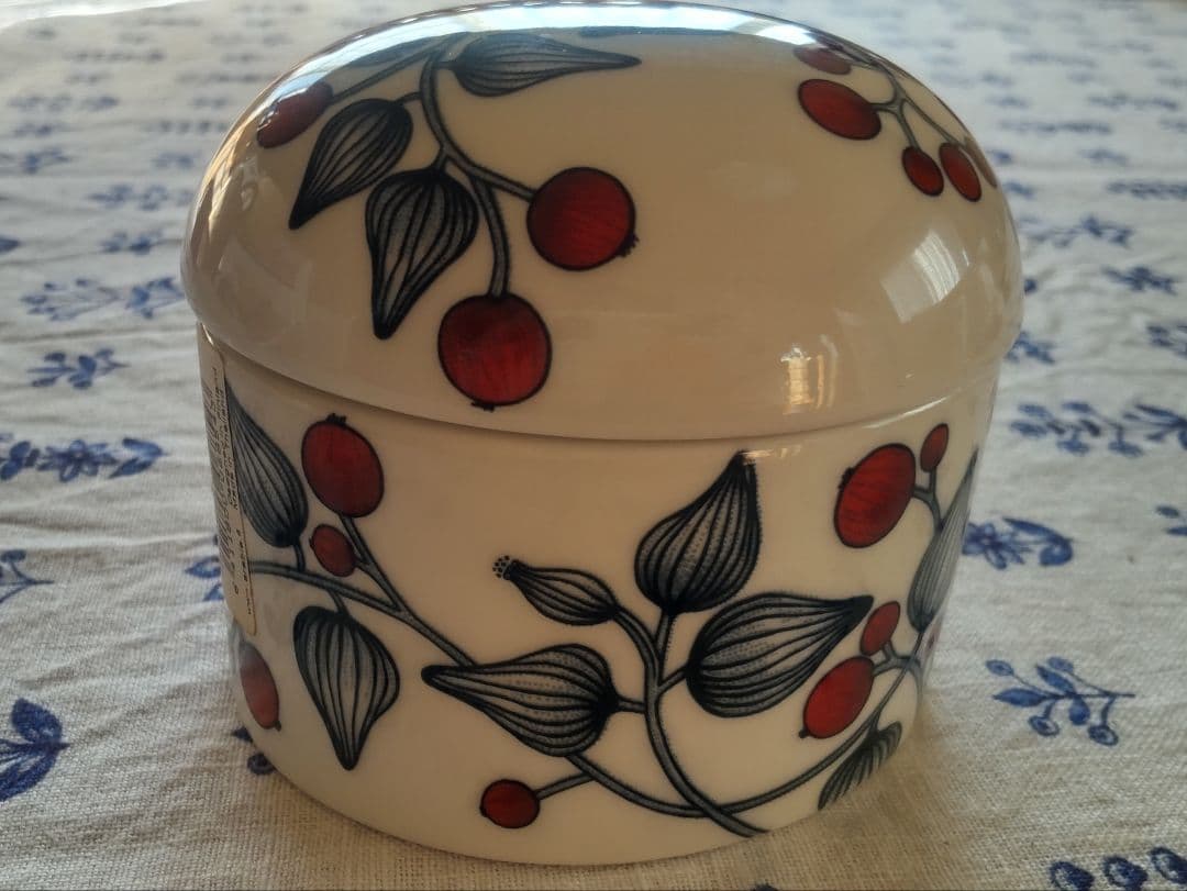 アラビア ルノ フロストロベリー 蓋つきジャー