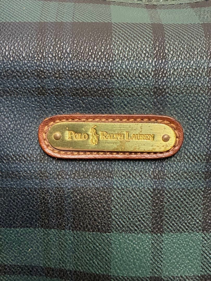 POLO RALPH LAUREN ボストンバック チェック柄 グリーン