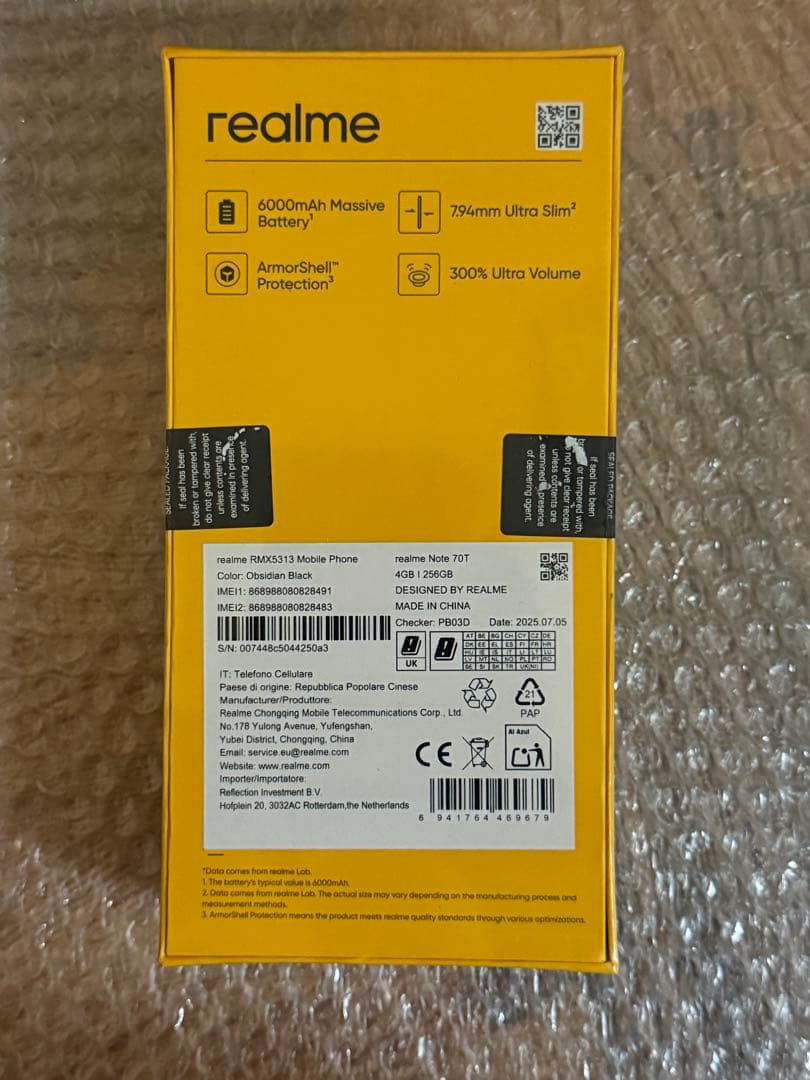 realme Note 70T ブラック 4GB/256GB