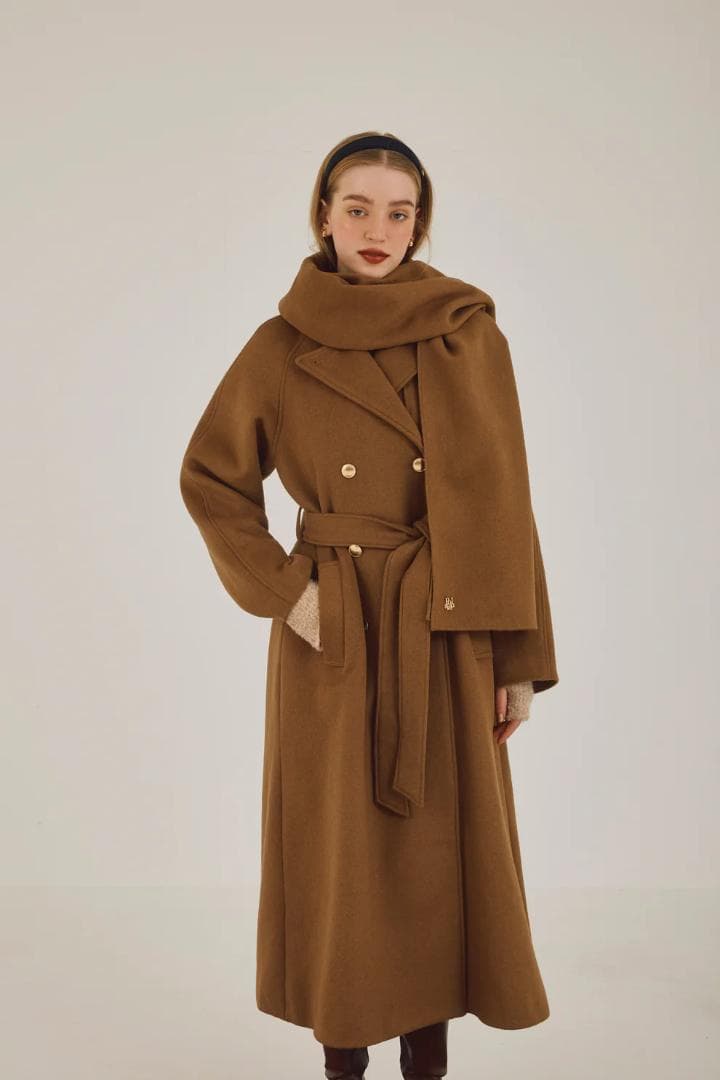 polaura ポローラ MANY WAYウールロングトレンチコート