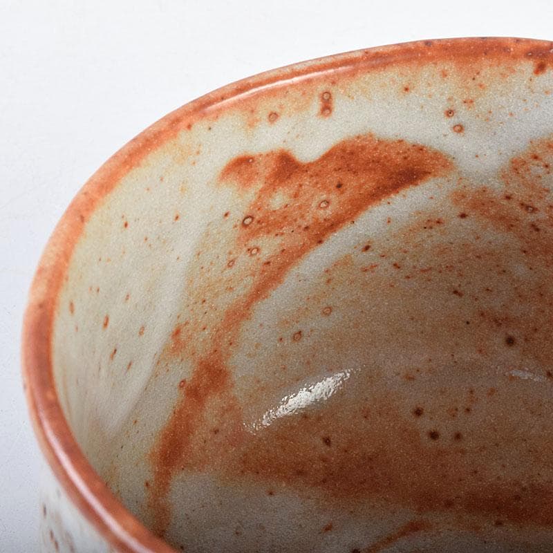 茶道具　人間国宝　鈴木蔵作　鼠志野　茶碗　仕覆付　共箱　M　R9199